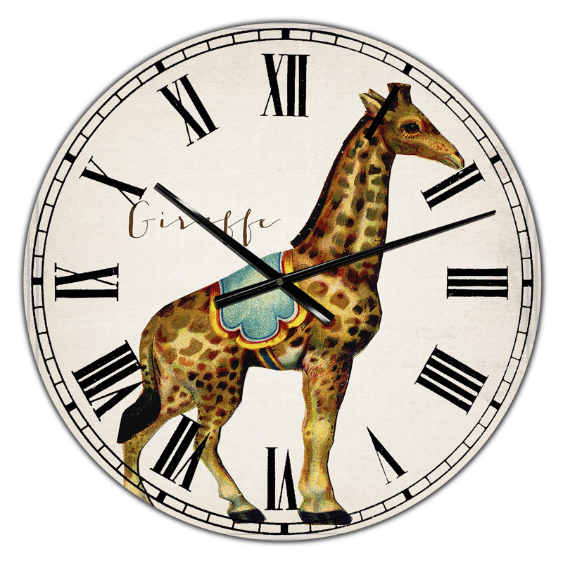 Horloge murale surdimensionnée girafe, Petit