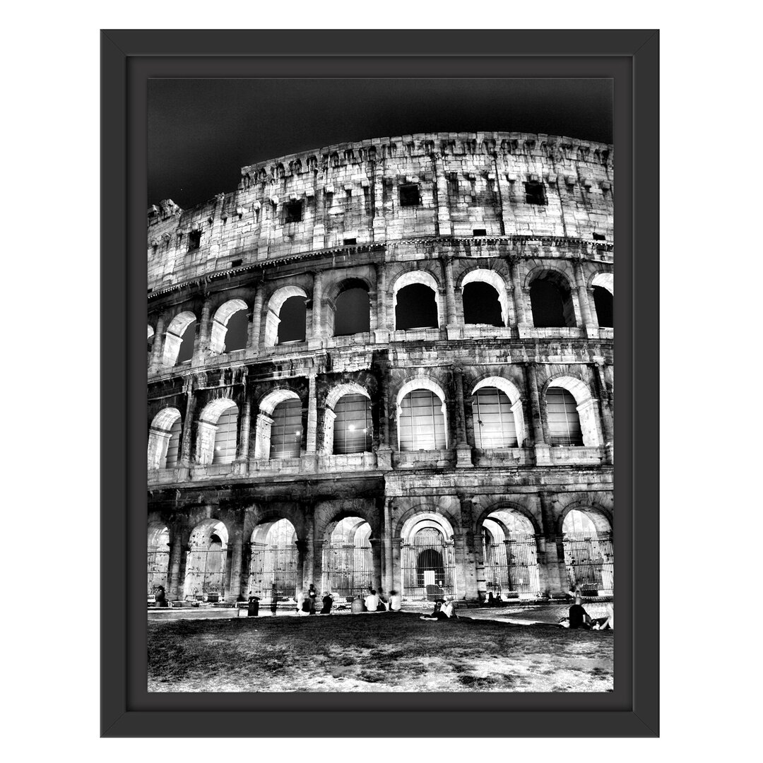 Gerahmtes Wandbild Colosseum in Rom Italien Italien