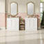 Meuble-lavabo autoportant de 72 pouces avec double évier en céramique à fermeture en douceur et 8 tiroirs de style shaker-359007949