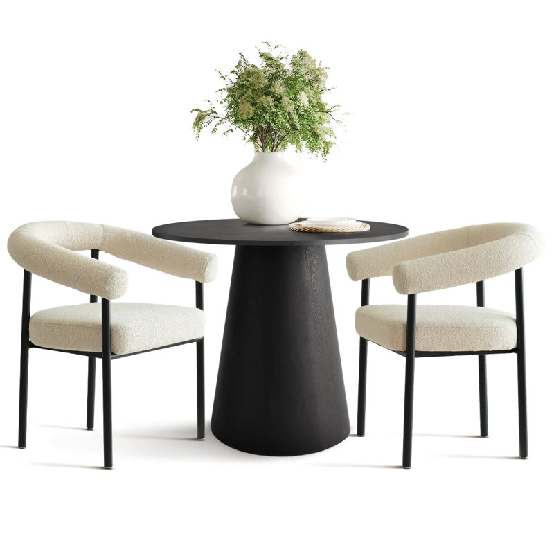 3-Pieces Round  Dining Table Sets