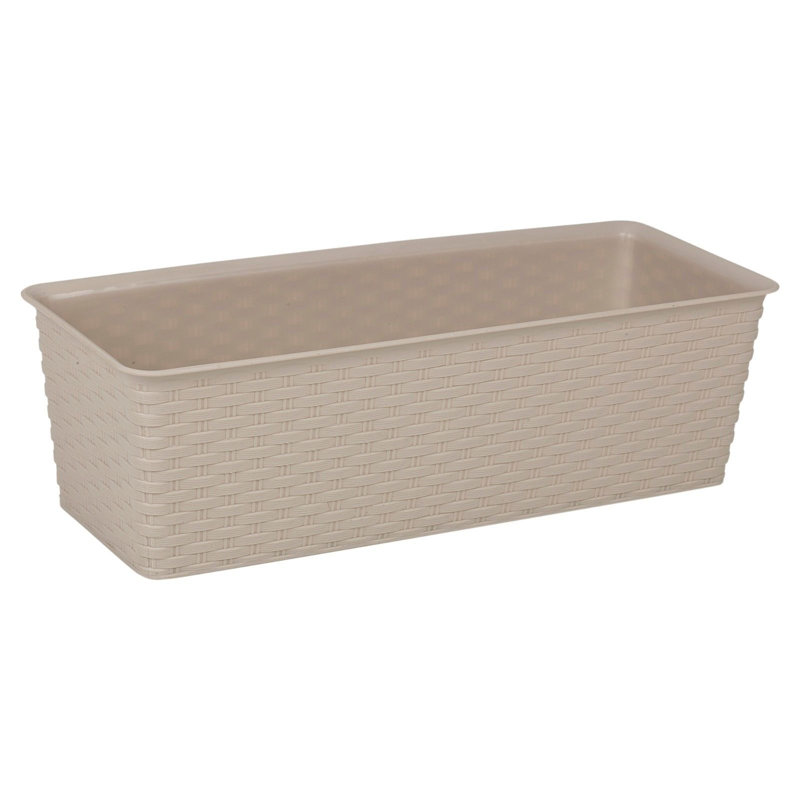 Planter Box, 14cm H x 50cm W x 18cm D, Beige