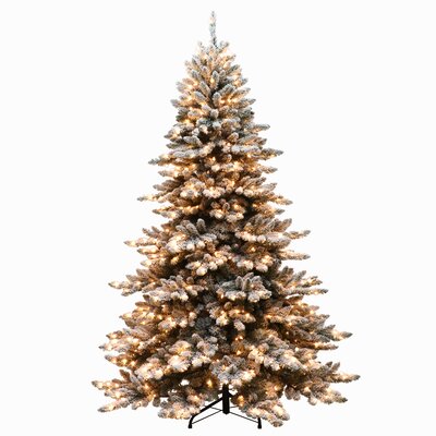 9' H Green Spruce Frosted Christmas Tree with 800 Lights -  The Holiday Aisle®, C763F0D06B384ACCB071F34E3C93F48E