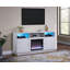 Console de meuble télé avec chauffage, lumière DEL, tablettes ouvertes pour téléviseur de 65 po ou moins-944178647