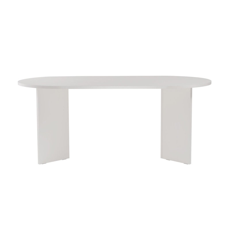 Teiah Dining Table, 75cm H x 180cm W x 90cm D, Wood White