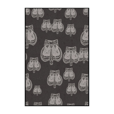Noir Ishani/Tapis décoratif gris