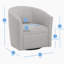 Fauteuil demi-tonneau pivotant