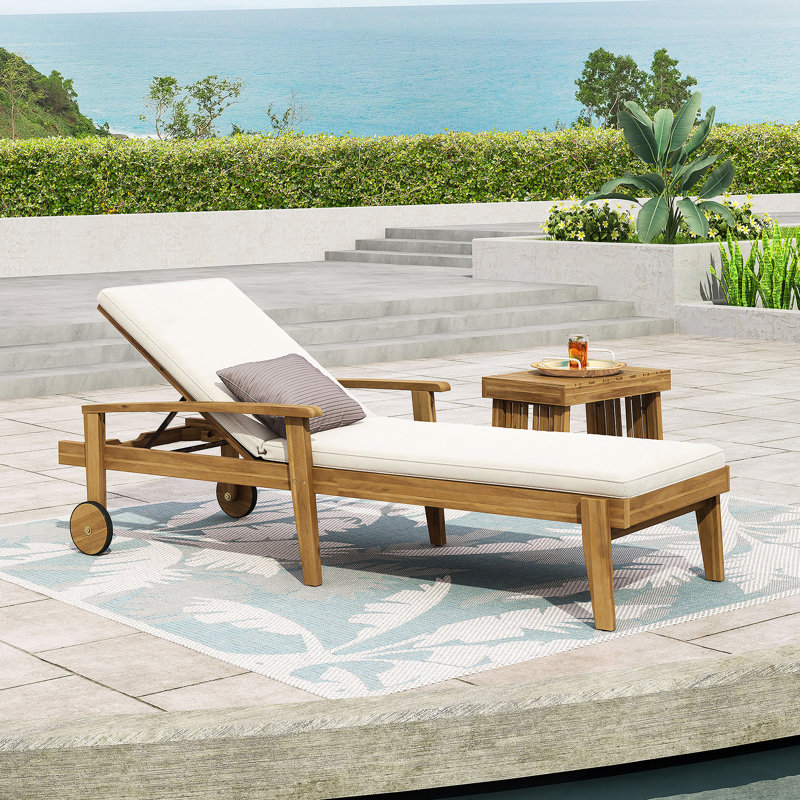 Chaise longue Jason, Teck
