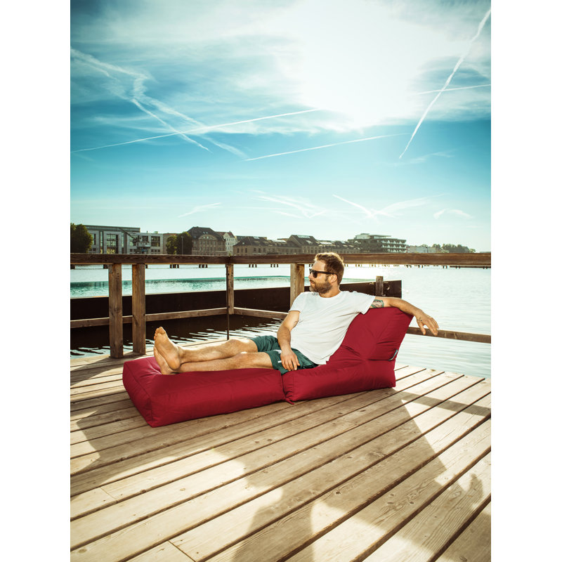 Fauteuil à billes avec méridienne Twist, rouge