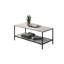 Ensemble de table 3 pièces de style rustique à finition blanche 1 table basse 2 tables de bout 2 tables de style minimaliste-1745386025