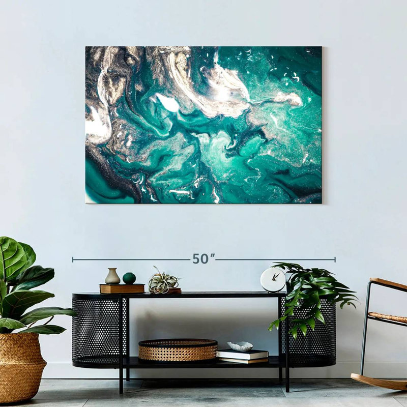 " Abstract Teal Canvas Print ", 30" H x 45" W x 1.25" D