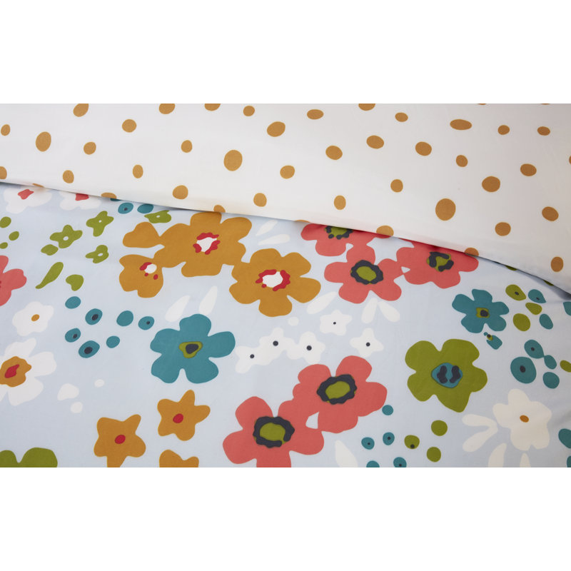 BETTY Polyester Floral Duvet Cover Set with Pillowcases Included, 3, Double