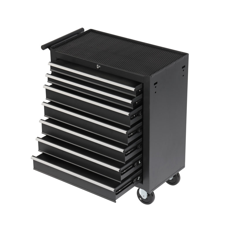 Coffre à outils à roulettes 7 tiroirs avec roulettes - Armoire à outils en acier robuste pour garage et atelier