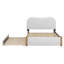 Lit plateforme tapissier avec pieds de soutien en bois et lit gigogne-649521523
