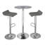 Ensemble de bar réglable 3 pièces avec plateau en acrylique lumineux, base en métal chromé et tabourets en PVC gris-705212075-705212084-705212087-705212081