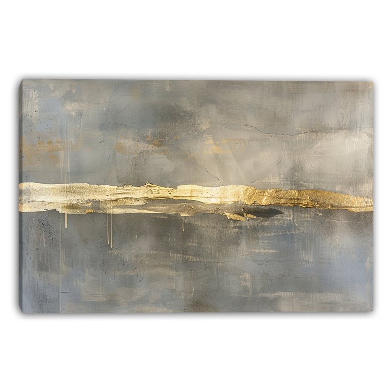 «Gilded Calm», art mural sur toile tendue, L 48 po x H 36 po x P 1,5 po