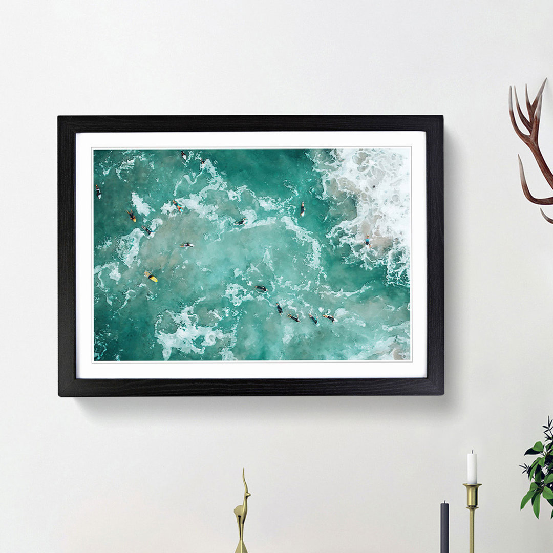 Bodyboarding in the Gold Coast Australia - Framed Print