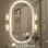 Miroir de salle de bain/coiffeuse Aevar en verre trempé anti-buée à  DEL certifié UL, avec garantie de 3 ans