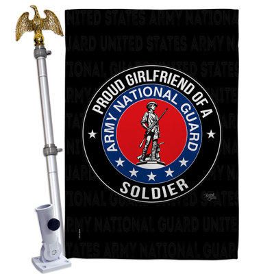 Double Sided 40'' H x 28'' W Polyester Flag Set