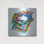 Trinx 'Tropical Skull Splash' by Ivan Negrete, Metal Wall Art, 36"x36"