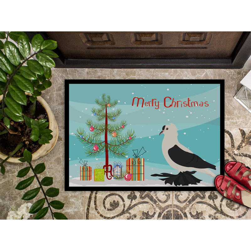 Tapis d’extérieur antidérapant de noël Saxon, Rectangle 1 pi 6 po x 2 pi 3 po