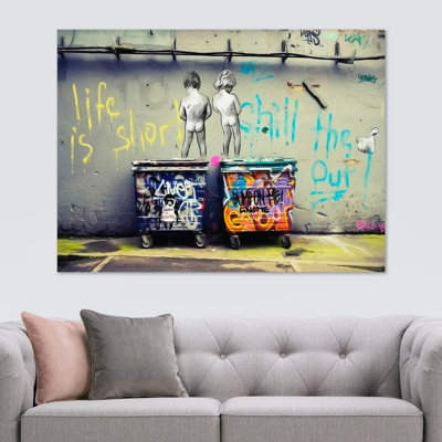 Life is Short 1 Piece Wrapped Canvas Wall Art