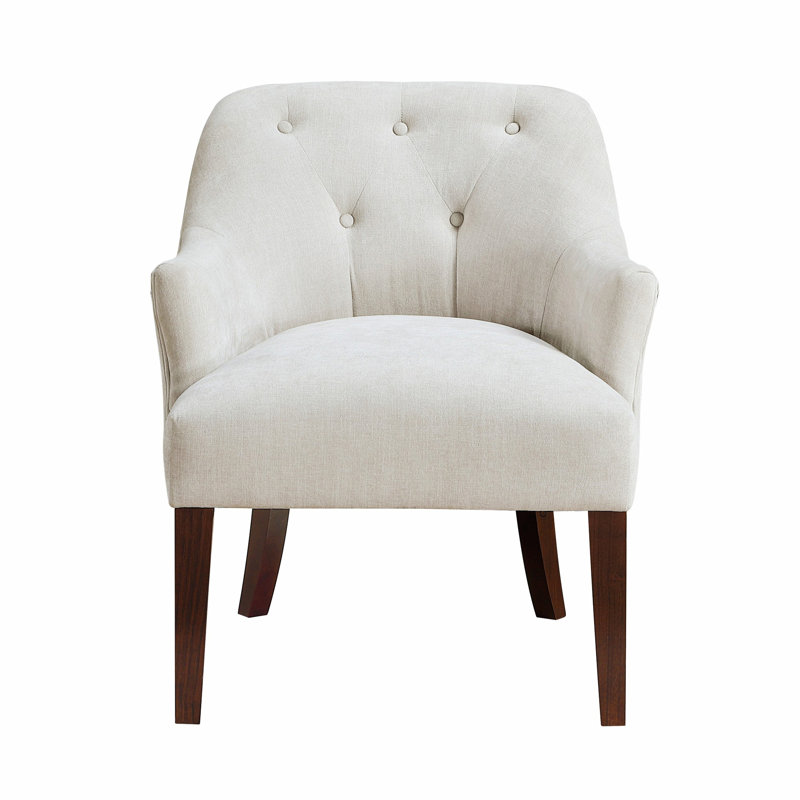 Chaise d'appoint capitonnée, fauteuil rembourré pour l'intérieur, chaise d'appoint simple pour la maison, Tissu gris huître