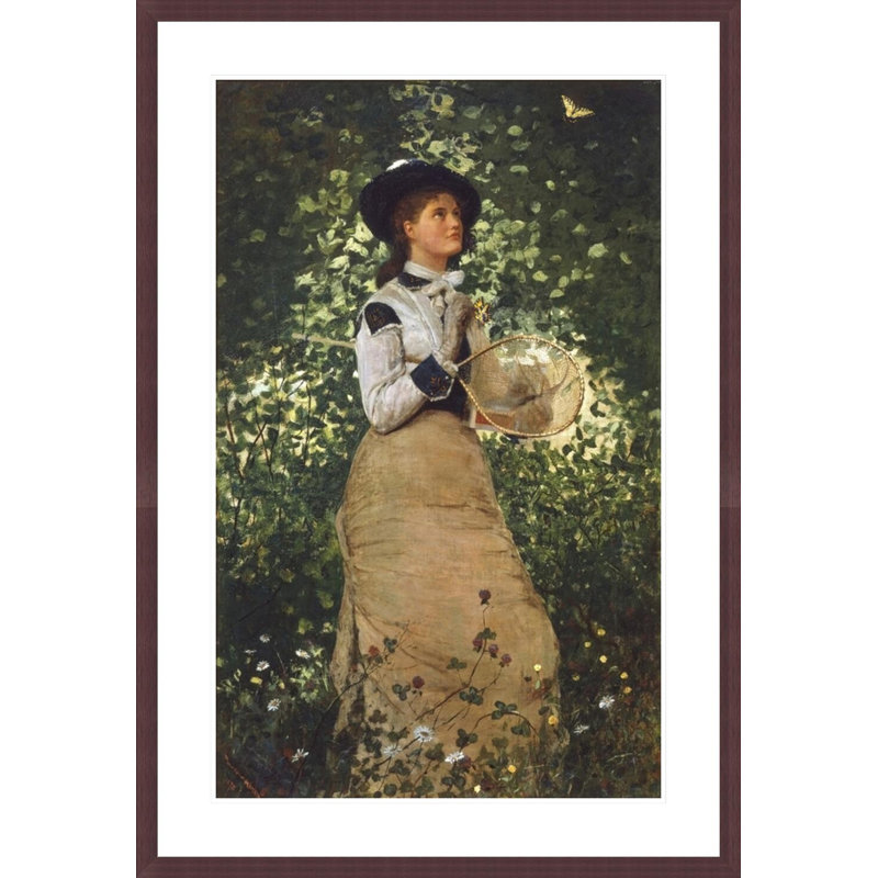 «Butterflies» par Winslow Homer, impression giclée sur cadre, H 41,5 po x l 28,58 po