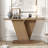 Mirod Console Table With Natural Wood Veneer,V-Base Design For Classic Versatility ,Perfect For Displaying Your Favorite Items, Easy Assembly-114230527