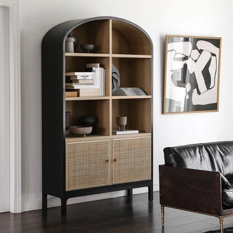Vitrine simple en bois massif rétro