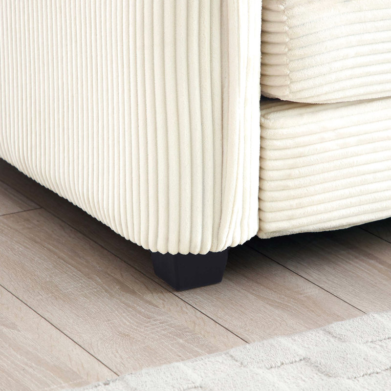 Élégant 4 velours côtelé beige pour une expérience de vie luxueuse