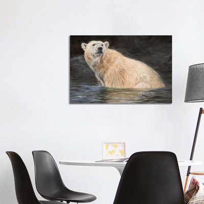 Polar Bear by David Stribbling - Wrapped Canvas Print