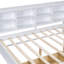 Lit de jour en bois double avec 2 tiroirs, lit de jour avec tablette de rangement et ports de chargement USB, blanc