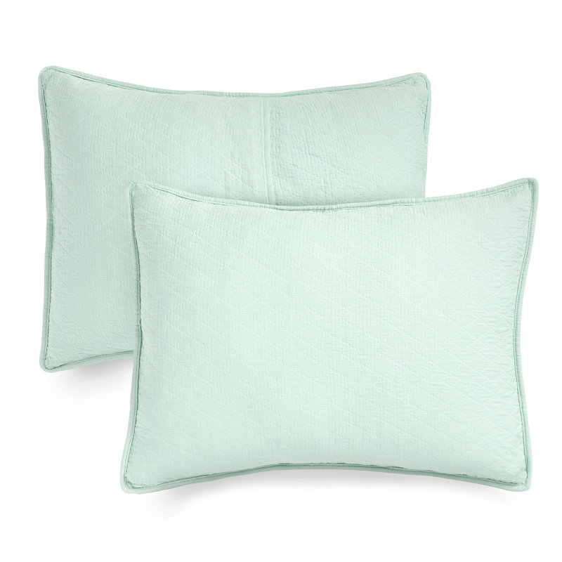 Ensemble de courtepointe réversible 3 pièces Braedon, Courtepointe très grand + 2 très grandes taies d, Vert