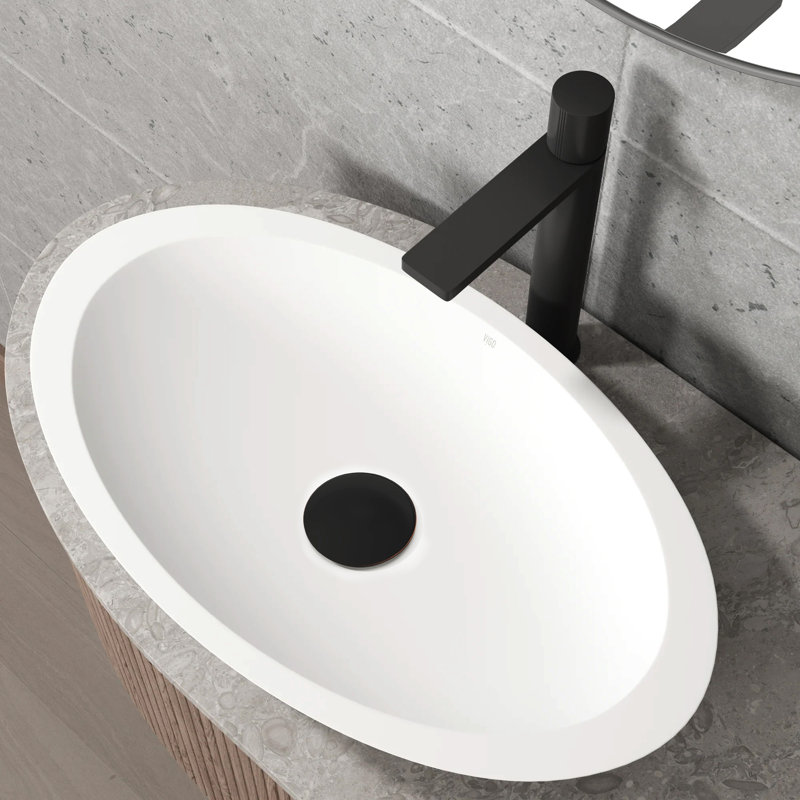 Bathroom Sink Pop-Up Drain With Overflow, Matte Black