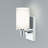 Farmhouse Wall Mount Single Sconce | Bathroom Lighting Fixture with Frosted Shade-26823291