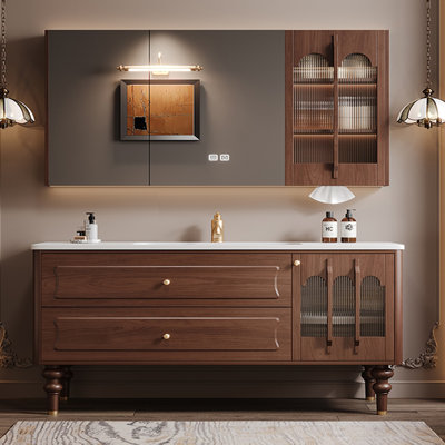 Medieval style floor-standing bathroom cabinet