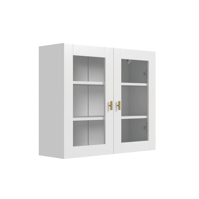 70x60cm 2 Doors Wall Mounted Cabinet, White