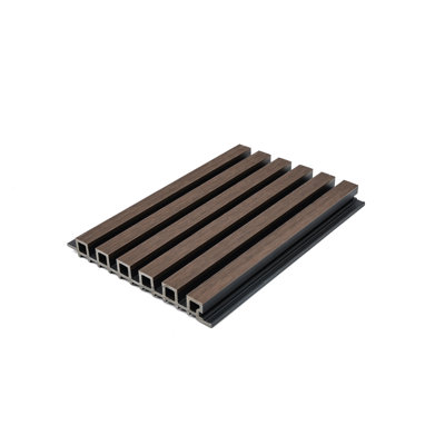 Panneau de revêtement extérieur en bois et plastique à lattes en bois 103,125 po x 8,75 po x 1 po 103 po