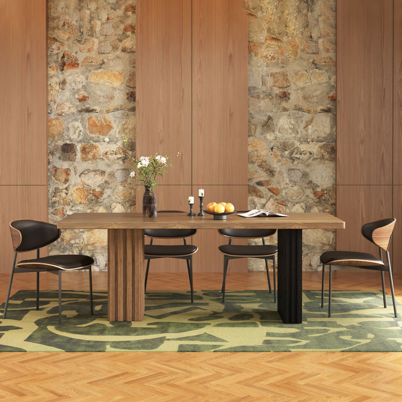 Table de salle à manger moderne 66,9 pouces pour 6 à 8 personnes