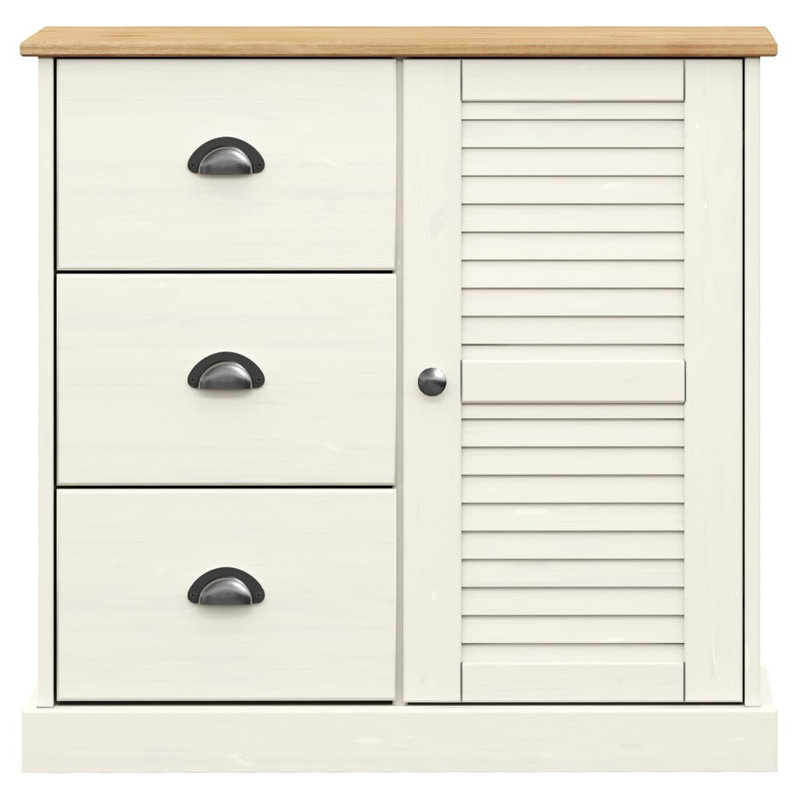78cm Solid Wood Sideboard, White