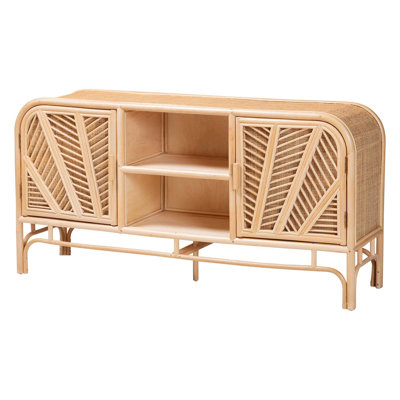 Armoire de rangement 2 portes Natural Rattan Bohemian