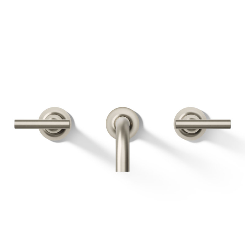 Purist® Wall Mounted Bathroom Faucet, Vibrant Brushed Nickel, Lever Handle