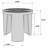 Cadynce Woven Rattan Round Side End Table Natural Brown