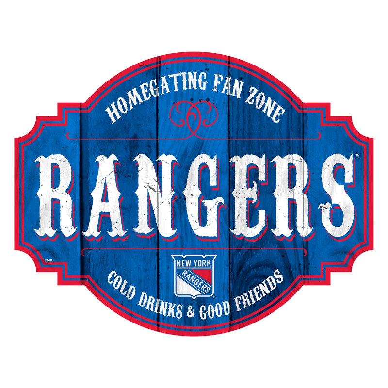 Rustic Entertainment Wall Decor, New York Rangers