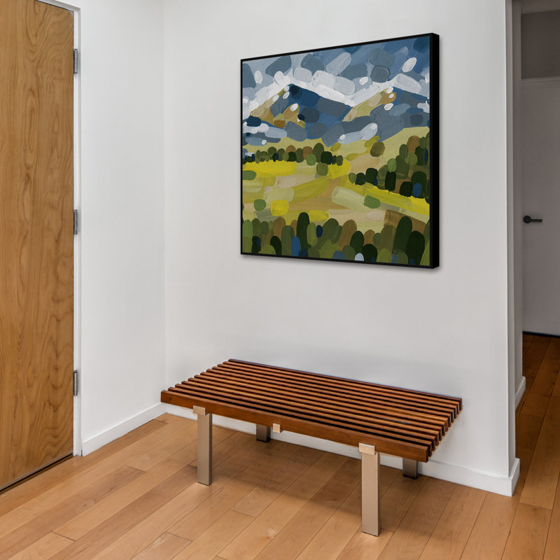 «Open Green Field» par Marmont Hill - reproduction encadrée sur toile, H 32 po x l 32 po