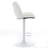Swivel Faux Leather Upholstered Barstools Adjutable Height Counter Stool with Metal Frame-1724215430