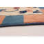 Tapis décoratif en laine de conception unique 4 pi 3 po x 6 pi 5 po Benjamon noué à la main des années 1980/brun/bleu