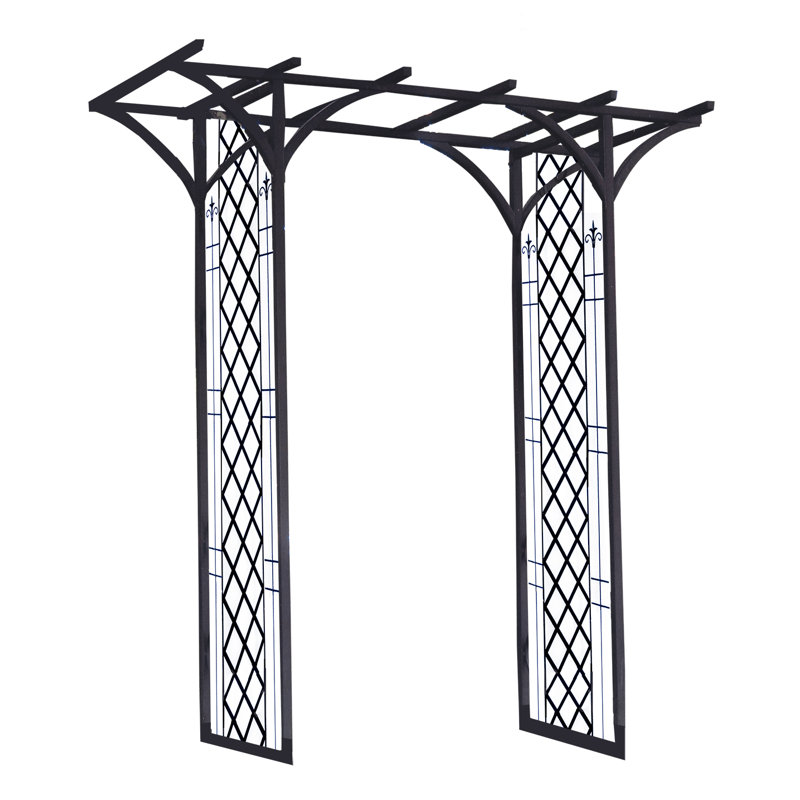 193cm W x 66cm D Arbour in Black