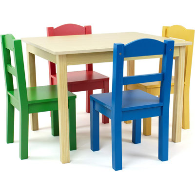 Kids 5 Piece Rectangular Play Or Activity Table and Chair Set