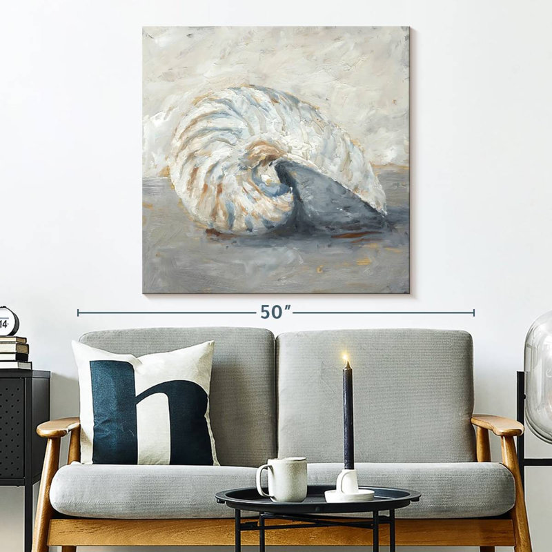 Aletra Blue Shell Study I, 33" H x 33" W